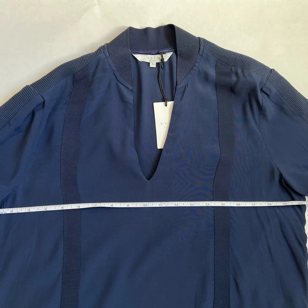 Ya Ya Womens Dark Blue short sleeve Mini dress Sporty size US 6 / S NWT - Picture 5 of 9